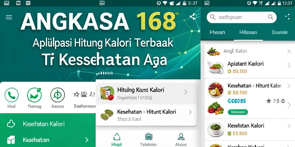 Antarmuka intuitif ANGKASA168 untuk menghitung kalori dengan mudah.