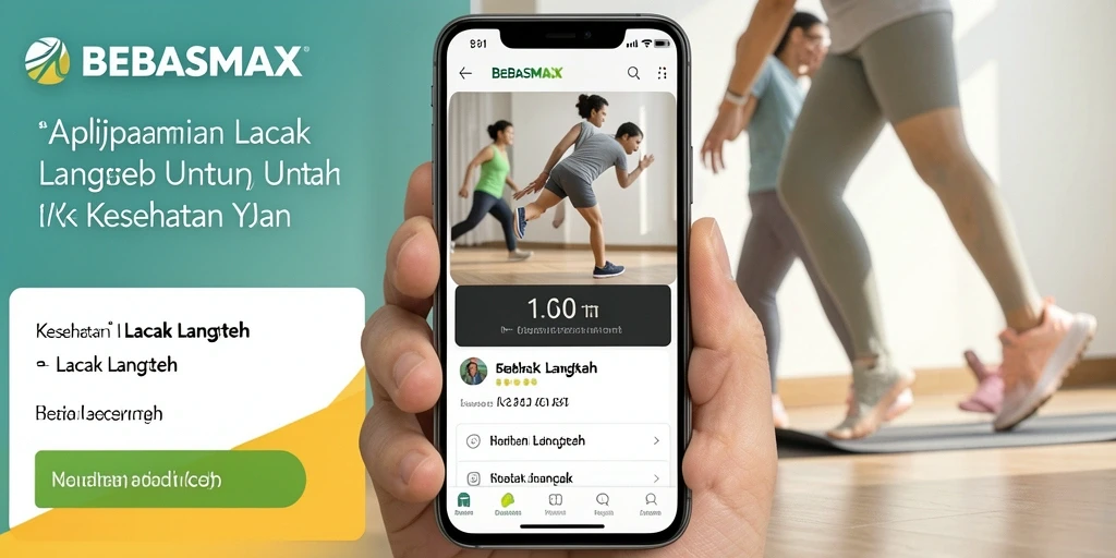 Tampilan antarmuka BEBASMAX untuk pelacakan langkah.