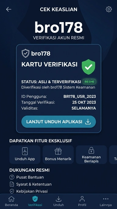 Tampilan kanal resmi bro178
